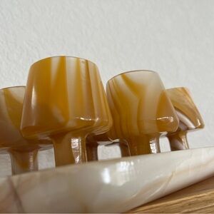 Vintage Mexican Onyx Swirl Glasses